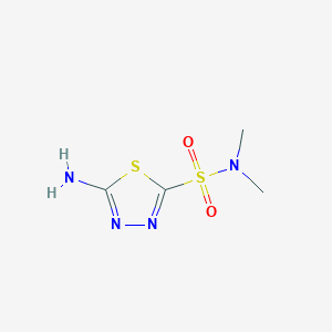 molecular formula C4H8N4O2S2 B8668736 2-amino-5-(N,N-dimethylaminosulfonyl)-1,3,4-thiadiazole 