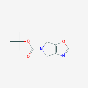 molecular formula C11H16N2O3 B8668755 tert-butyl 2-methyl-4H-pyrrolo[3,4-d]oxazole-5(6H)-carboxylate 
