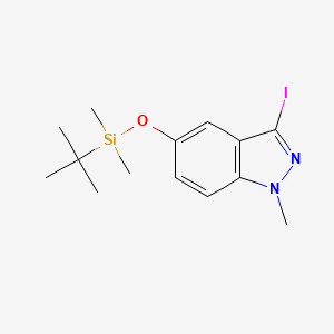 5-((tert-Butyldimethylsilyl)oxy)-3-iodo-1-methyl-1H-indazole