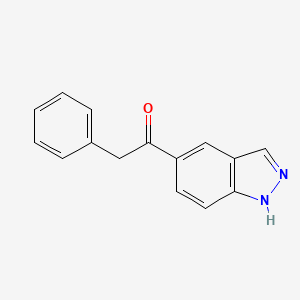molecular formula C15H12N2O B8668847 1-(1H-indazol-5-yl)-2-phenylethanone 