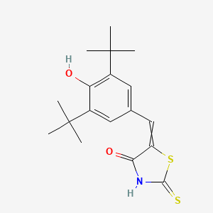 molecular formula C18H23NO2S2 B8668863 5-[[3,5-Bis(1,1-dimethylethyl)-4-hydroxyphenyl]methylene]-2-thioxo-4-thiazolidinone CAS No. 67739-23-5