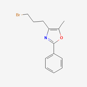 molecular formula C13H14BrNO B8668874 4-(3-Bromo-propyl)-5-methyl-2-phenyl-oxazole CAS No. 501031-63-6
