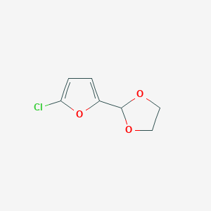 molecular formula C7H7ClO3 B8668880 2-(5-Chloro-2-furanyl)-1,3-dioxolane CAS No. 82070-02-8