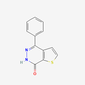 molecular formula C12H8N2OS B8668887 4-phenylthieno[2,3-d]pyridazin-7(6H)-one 
