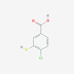 molecular formula C7H5ClO2S B8668902 4-Chloro-3-mercaptobenzoic acid 