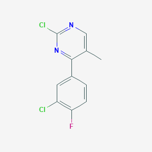 2-Chloro-4-(3-chloro-4-fluorophenyl)-5-methylpyrimidine
