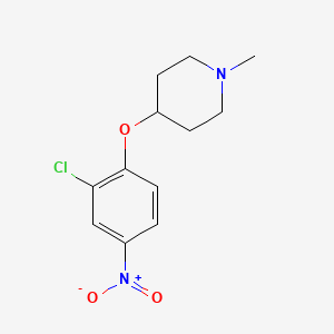 molecular formula C12H15ClN2O3 B8668912 3-Chloro-4-(1-methylpiperidin-4-yloxy)nitrobenzene 