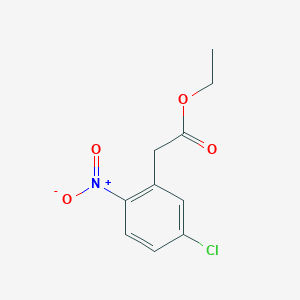 molecular formula C10H10ClNO4 B8668923 Ethyl 2-(5-chloro-2-nitrophenyl)acetate 