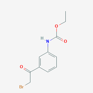 molecular formula C11H12BrNO3 B8668929 Ethyl (3-(2-bromoacetyl)phenyl)carbamate CAS No. 88541-97-3