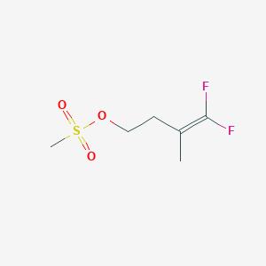 molecular formula C6H10F2O3S B8668952 4,4-Difluoro-3-methyl-3-butenyl methanesulfonate 