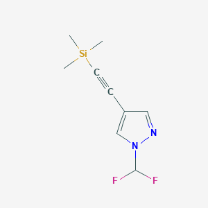 1H-Pyrazole, 1-(difluoromethyl)-4-[2-(trimethylsilyl)ethynyl]-