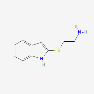 molecular formula C10H12N2S B8668965 2-(2-Aminoethylthio)indole 