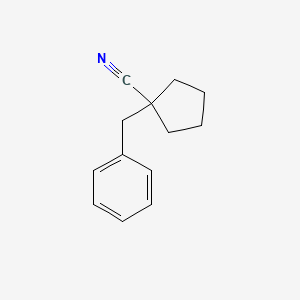 molecular formula C13H15N B8668971 1-Benzylcyclopentane-1-carbonitrile CAS No. 64871-66-5
