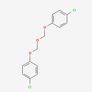 molecular formula C14H12Cl2O3 B8669000 Benzene, 1,1'-[oxybis(methyleneoxy)]bis[4-chloro- CAS No. 60093-88-1