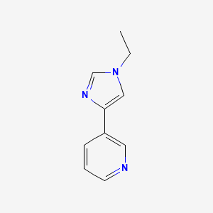 molecular formula C10H11N3 B8669033 3-(1-Ethyl-1H-imidazol-4-yl)pyridine CAS No. 837376-59-7