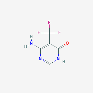 molecular formula C5H4F3N3O B8669041 6-Amino-5-(trifluoromethyl)pyrimidin-4-ol 