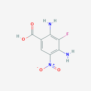 B8669067 2,4-Diamino-3-fluoro-5-nitrobenzoic acid CAS No. 918321-31-0