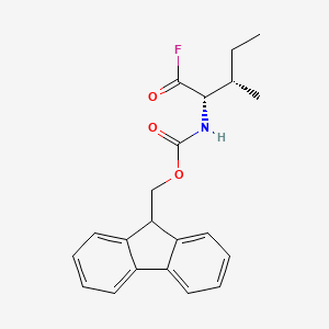 molecular formula C21H22FNO3 B8669095 (9H-Fluoren-9-yl)methyl ((2S,3S)-1-fluoro-3-methyl-1-oxopentan-2-yl)carbamate 