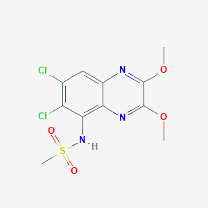 molecular formula C11H11Cl2N3O4S B8669099 N-(6,7-dichloro-2,3-dimethoxyquinoxalin-5-yl)methanesulfonamide 
