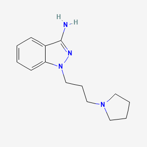 molecular formula C14H20N4 B8669110 1-(3-Pyrrolidinopropyl)-3-aminoindazole 