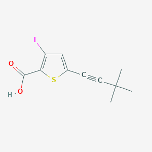 molecular formula C11H11IO2S B8669154 5-(3,3-Dimethylbut-1-ynyl)-3-iodothiophene-2-carboxylic acid 