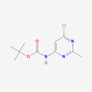 molecular formula C10H14ClN3O2 B8669173 tert-Butyl (6-chloro-2-methylpyrimidin-4-yl)carbamate 