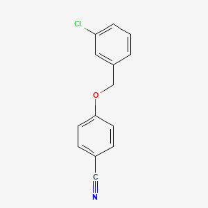 molecular formula C14H10ClNO B8669181 4-[(3-Chlorophenyl)methoxy]benzonitrile 