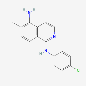 molecular formula C16H14ClN3 B8669211 N1-(4-chlorophenyl)-6-methylisoquinoline-1,5-diamine 