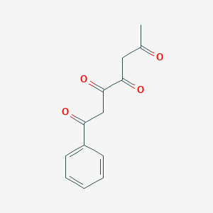 molecular formula C13H12O4 B8669267 1-Phenylheptane-1,3,4,6-tetrone CAS No. 18428-97-2