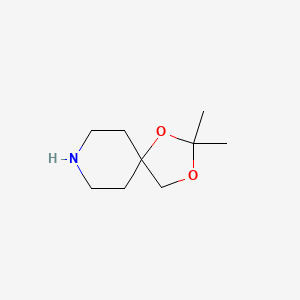 molecular formula C9H17NO2 B8669314 2,2-Dimethyl-1,3-dioxa-8-azaspiro[4.5]decane 