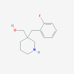 molecular formula C13H18FNO B8669321 (3-(2-Fluorobenzyl)piperidin-3-yl)methanol 