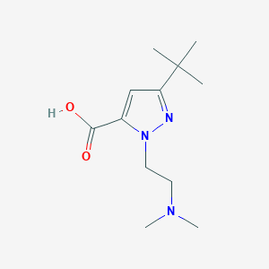 molecular formula C12H21N3O2 B8669352 3-tert-butyl-1-(2-(dimethylamino)ethyl)-1H-pyrazole-5-carboxylic acid 