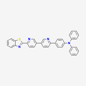 molecular formula C35H24N4S B8669358 4-(6'-(benzo[d]thiazol-2-yl)-3,3'-bipyridin-6-yl)-N,N-diphenylaniline 