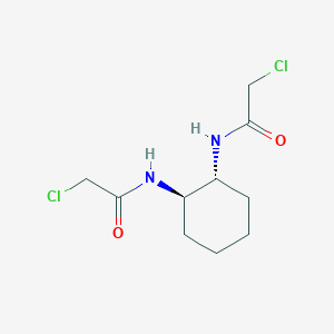 molecular formula C10H16Cl2N2O2 B8669365 N,N'-bis(chloroacetyl)-trans-1,2-diaminocyclohexane CAS No. 53719-89-4