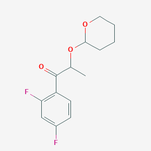 1-Propanone, 1-(2,4-difluorophenyl)-2-[(tetrahydro-2H-pyran-2-YL)oxy]-,(2R)-