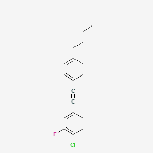 molecular formula C19H18ClF B8669392 1-Chloro-2-fluoro-4-[(4-pentylphenyl)ethynyl]benzene CAS No. 138220-09-4