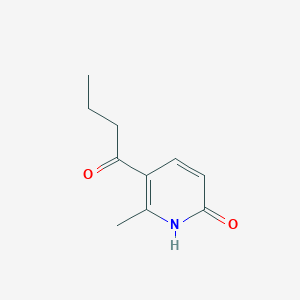 molecular formula C10H13NO2 B8669446 5-Butanoyl-6-methylpyridin-2(1H)-one CAS No. 88302-14-1