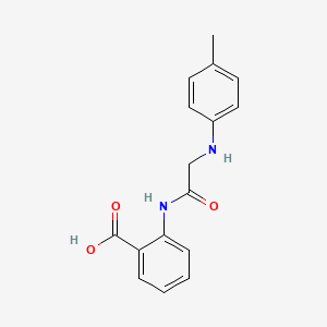 molecular formula C16H16N2O3 B8669475 Benzoic acid, 2-[[[(4-methylphenyl)amino]acetyl]amino]- CAS No. 131058-39-4