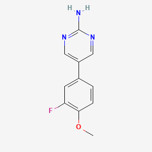 5-(3-Fluoro-4-methoxyphenyl)pyrimidin-2-amine