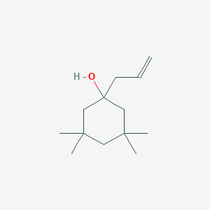 molecular formula C13H24O B8669532 3,3,5,5-Tetramethyl-1-(prop-2-EN-1-YL)cyclohexan-1-OL 