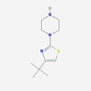 molecular formula C11H19N3S B8669556 1-(4-(1,1-Dimethylethyl)-2-thiazolyl)-piperazine 