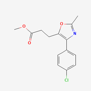 Methyl 3-[4-(4-chlorophenyl)-2-methyl-1,3-oxazol-5-yl]propanoate
