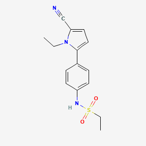 molecular formula C15H17N3O2S B8669598 N-(4-(5-Cyano-1-ethyl-1H-pyrrol-2-yl)phenyl)ethanesulfonamide CAS No. 922506-17-0