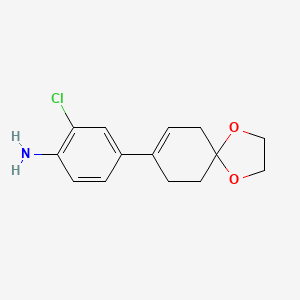 2-Chloro-4-(1,4-dioxaspiro[4.5]dec-7-en-8-yl)benzenamine