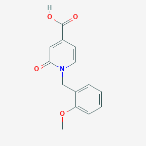 molecular formula C14H13NO4 B8669666 1-(2-Methoxy-benzyl)-2-oxo-1,2-dihydro-pyridine-4-carboxylic acid 