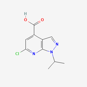 molecular formula C10H10ClN3O2 B8669670 6-chloro-1-isopropyl-1H-pyrazolo[3,4-b]pyridine-4-carboxylic acid 
