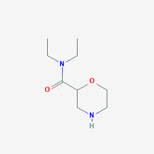 molecular formula C9H18N2O2 B8669677 N,N-diethylmorpholine-2-carboxamide 
