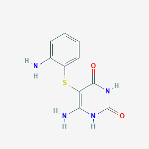 molecular formula C10H10N4O2S B8669710 6-Amino-5-[(2-aminophenyl)sulfanyl]pyrimidine-2,4(1H,3H)-dione CAS No. 89721-62-0