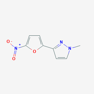molecular formula C8H7N3O3 B8669744 1-Methyl-3-(5-nitrofuran-2-yl)-1H-pyrazole CAS No. 61621-23-6