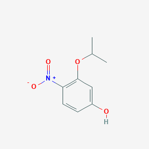 molecular formula C9H11NO4 B8669750 3-(1-Methylethoxy)-4-nitrophenol 